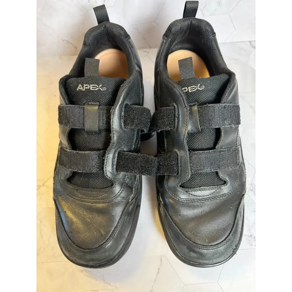 Apex Ambulator Shoes G8010M Mens Size 12 EE Black Straps Comfort Medical